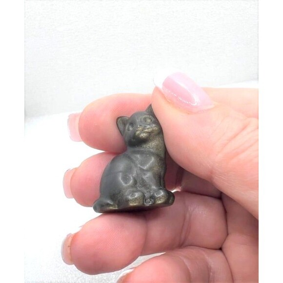Mini Genuine Gemstone Cat Carving - Your Choice - Picture 2 of 5